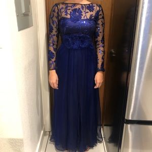 Rickie Freeman TERI JON Black & Blue Gown